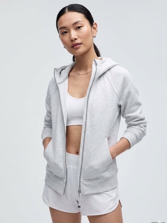 lululemon athletica Tops - lululemon athletica 🍋 Scuba Full-Zip Hoodie in Heathered Core Ultra Light Gray